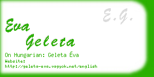 eva geleta business card